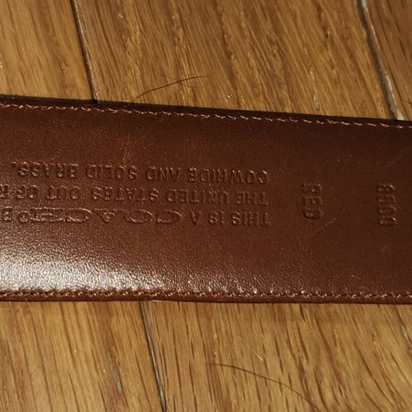 VINTAGE COACH RED LEATHER BELT SIZE LARGE 35-36" - Picture 14 of 16